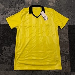 Adidas Climalite Referee Jersey Shock Yellow Shirt NEW Size Small